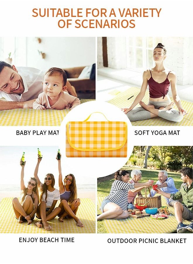 GROIC Picnic Blanket Extra Large Waterproof, 200×200cm Waterproof Foldable Blanket, Portable Picnic Mat, Camping Grass Picnic Blanket for 8 Adults Outdoor Picnic Mat, Camping Outdoor Activities Supplies  - Image 4
