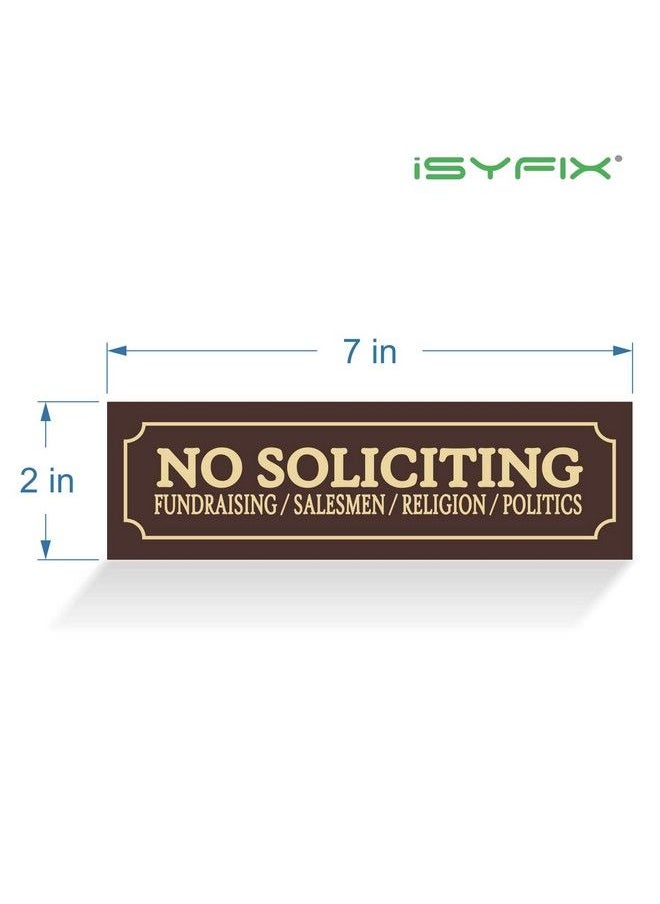 iSYFIX No Soliciting Sign Sticker For House Home & Business 4 Pack 7X2 Inch Premium Selfadhesive Vinyl Laminated For Ultimate Uv Weather Scratch Water And Fade Resistance Indoor & Outdoor  - Image 4