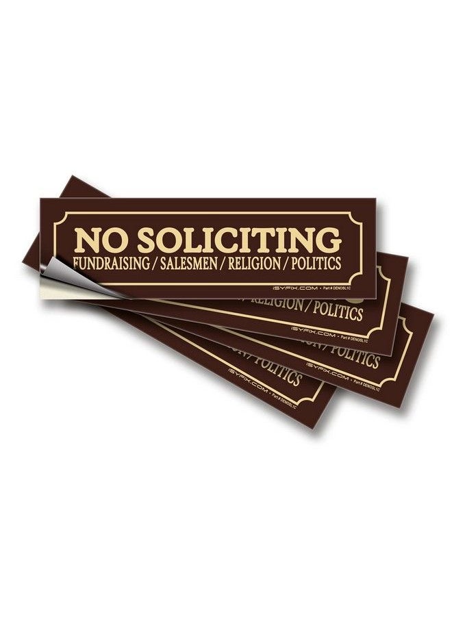 iSYFIX No Soliciting Sign Sticker For House Home & Business 4 Pack 7X2 Inch Premium Selfadhesive Vinyl Laminated For Ultimate Uv Weather Scratch Water And Fade Resistance Indoor & Outdoor  - Image 2