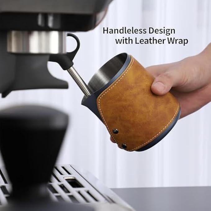 Unity 450Ml15Oz Handleless Milk Frothing Pitcher Milk Frother Cup 304 Stainless Steel Espresso Steaming Pitcher Milk Jug Cup Latte Art Blue - Image 5