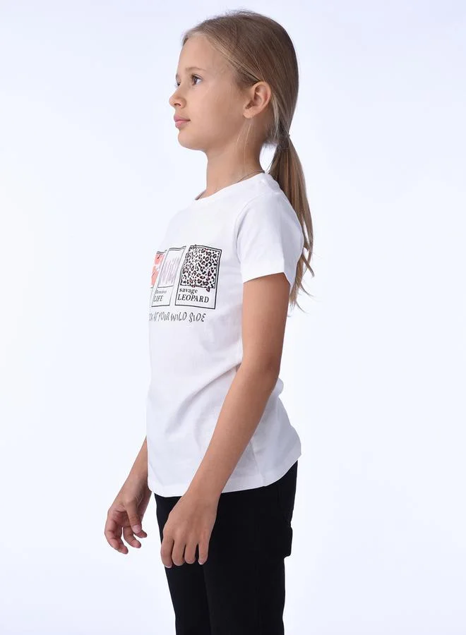 فكتور اند جين Graphic Print Round Neck T-Shirt by Styli
