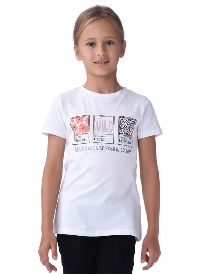 فكتور اند جين Graphic Print Round Neck T-Shirt by Styli