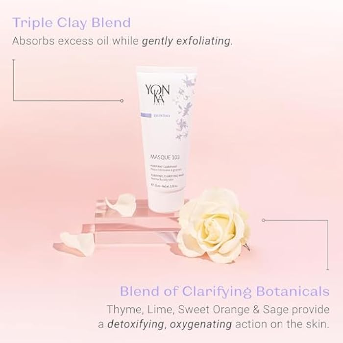 Yonka Masque 103 | Clay Face Mask | Clarify Skin and Tighten Pores with Botanical Extracts and Triple Clay Blend | Oily and Acne Prone Skin | Paraben-Free | 3.30 oz - Image 5