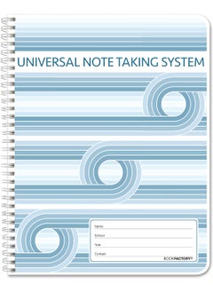 BookFactory Universal Note Taking System Cornell Notes NoteTaking Notebook  120 Pages 8 12 x 11  WireO LOG1207CWAUniversalNote