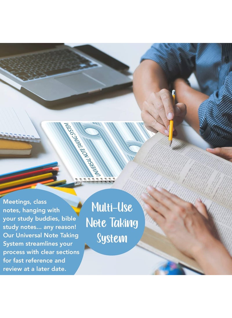 BookFactory BookFactory Universal Note Taking System Cornell Notes NoteTaking Notebook  120 Pages 8 12 x 11  WireO LOG1207CWAUniversalNote  - Image 5