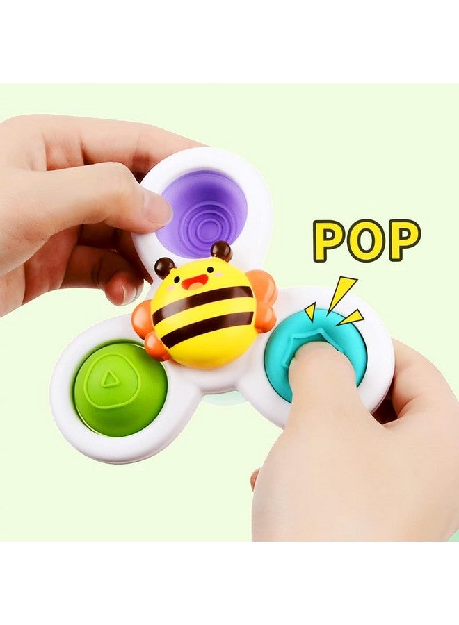 Wembley Baby Products Bath Toys 3 Pcs Suction Cup Spinner Toy For Baby Toddlers Sensory Toys For Kids | Sticks To Window Table Baby High Chair Tray Bath Spinners For Baby Gifts For Baby Toddlers - Image 5