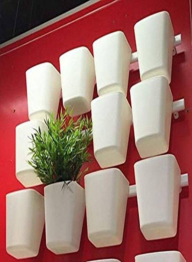 DODXIAOBEUL 5pcs Hanging Cup Holder,Rolling Cart Accessories Utility cart Accessories Hanging Bins,Hanging Flower Pots,Space Saver,Storage Bucket Desktop Container,Make Up Pencil Holder White - Image 3