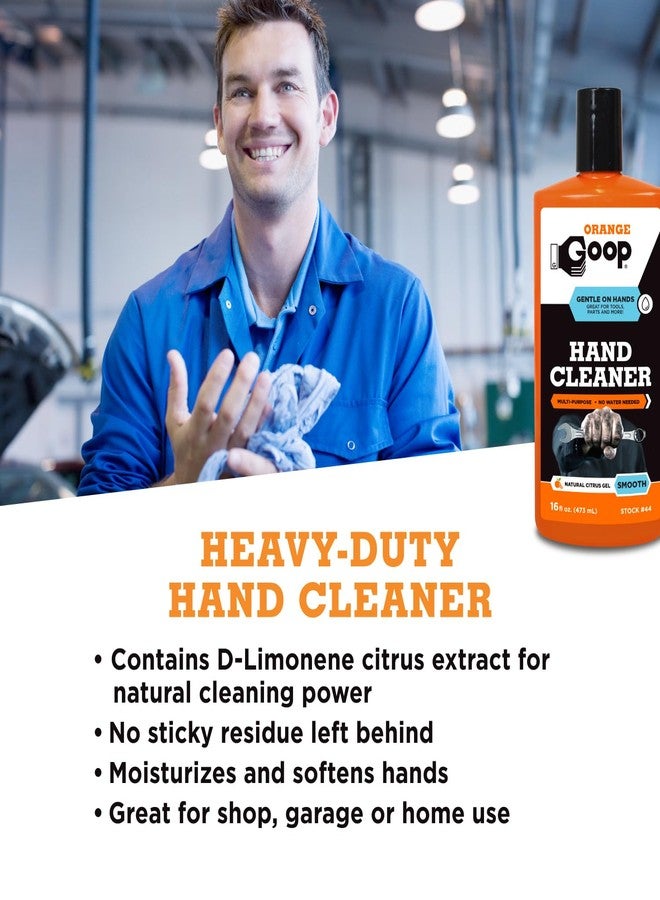 GOOP Orange Liquid Multi-Purpose Waterless Hand Cleaner - 16 oz Flip-Top Bottle - Image 4