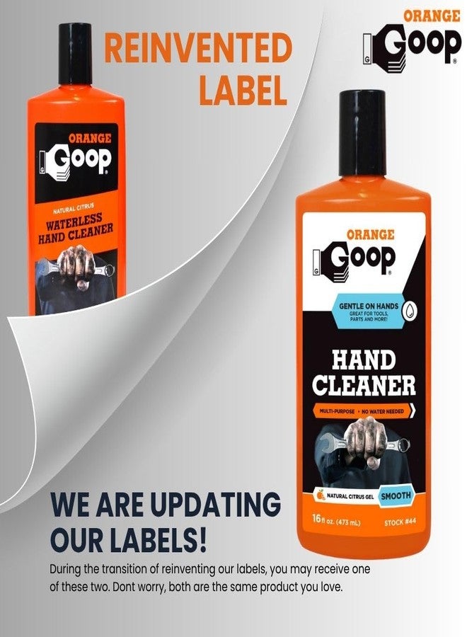 GOOP Orange Liquid Multi-Purpose Waterless Hand Cleaner - 16 oz Flip-Top Bottle - Image 2