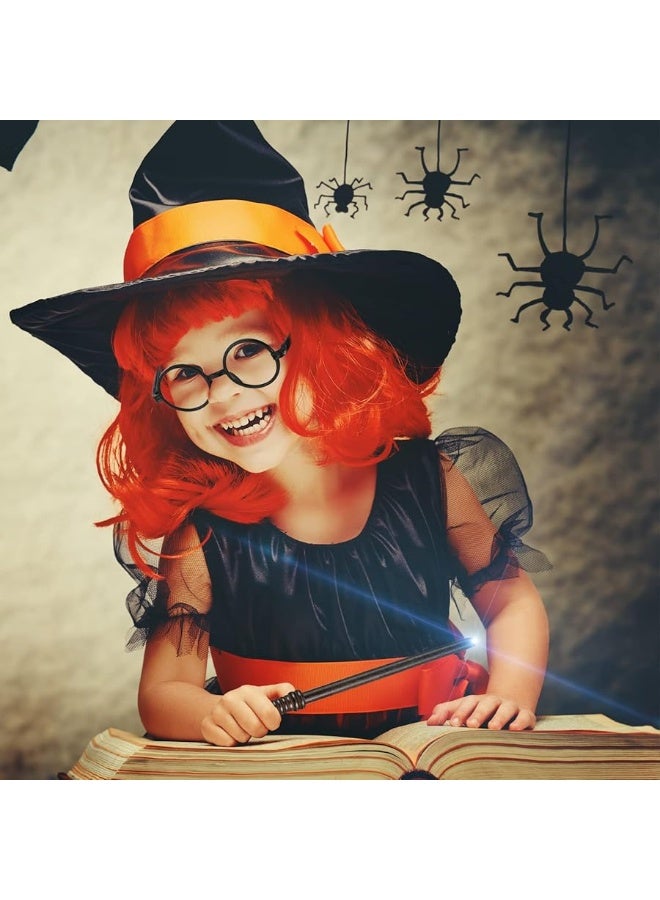 Chinco Chinco 72 Pcs Wand Pencils and Glasses Wizard Halloween Party Favors, Including 24 Wizard Wand Pencils and 24 Plastic Costume Glasses Frame with 24 Storage Bags for Kids Theme Party Supplies  - Image 3