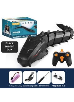 Generic 2025 Year Of The Snake Cyber Red Super Long Remote Control Mechanical Snake Simulation Charging Parent-Child Water Children's Toys Year Gift-Color:Black Long Mechanical Snake  - Image 1