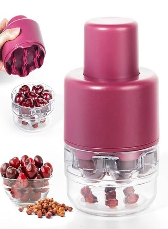 YYP 7 in 1 Cherry Pitter Tool for Multiple Cherries Seed Remover Quick and Effortless Removal Suitable for kitchen, Save Time & Space for Making Cherry Jam - Image 1