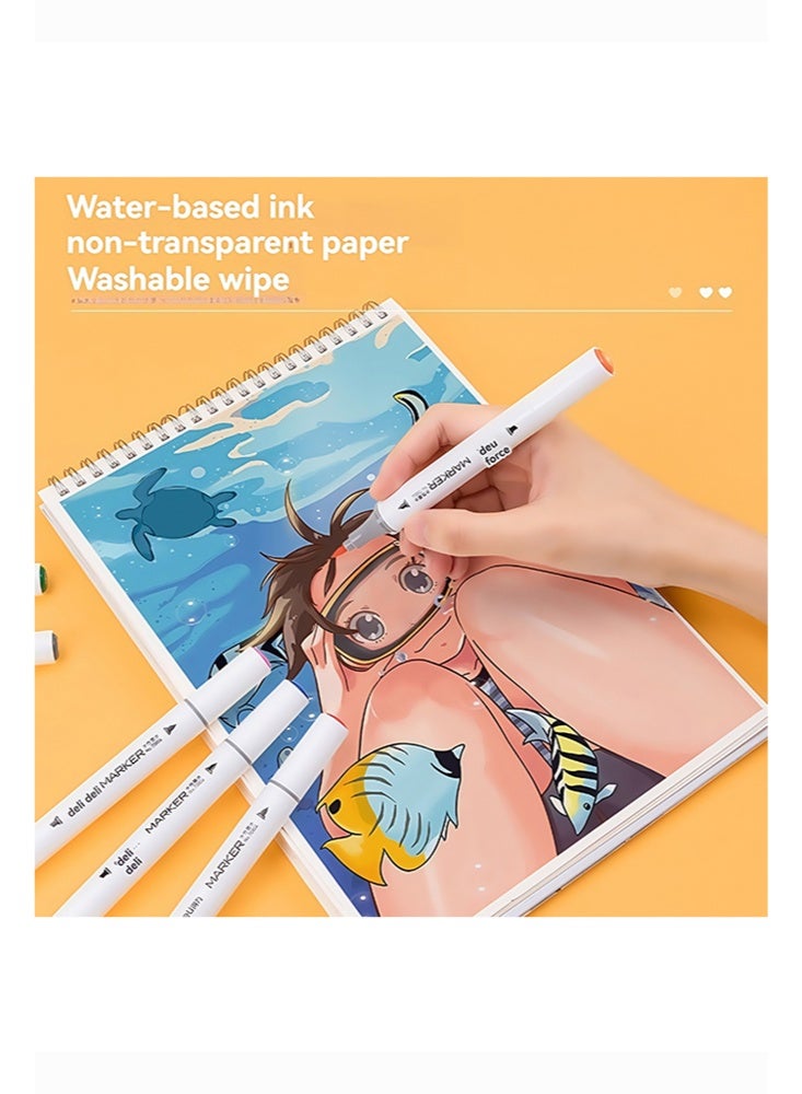 Deli 36-Color Double-Ended Markers – Washable Water-Based Art Markers for Kids, Drawing, and DIY Crafts - Image 3