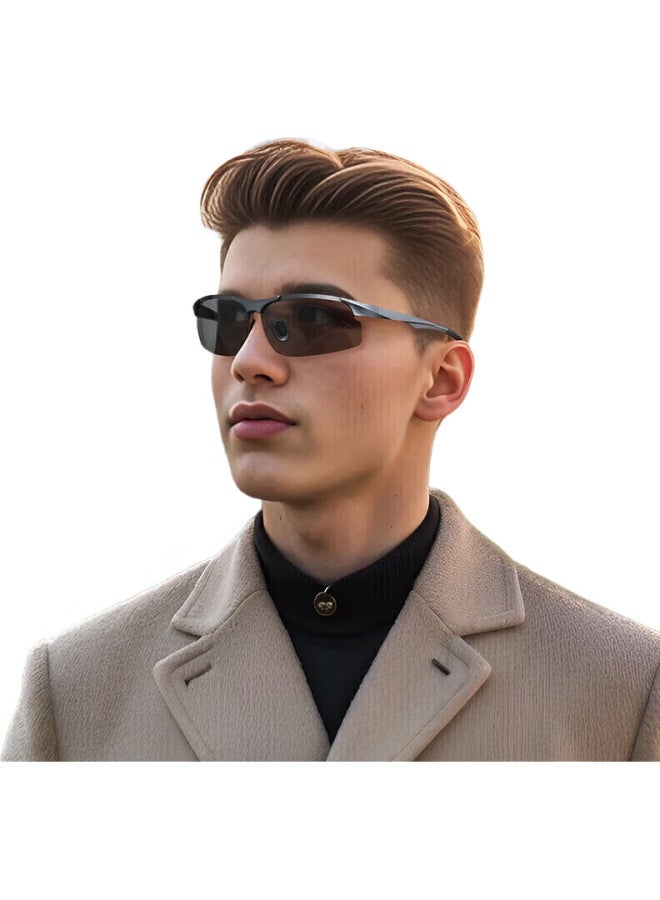 pulais Photochromic Polarized Sunglasses For Men, Cycling, Fishing, Driving, Specialized 8003 Photochromic Lenses - Image 3