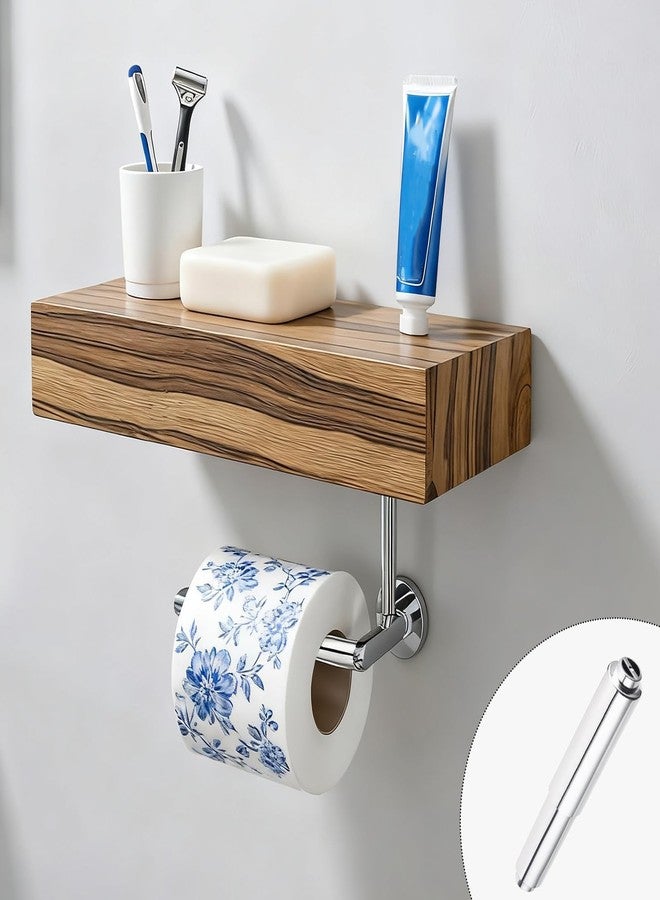 mgmooa 2PCS Toilet Paper Holder, Universal Stainless Steel Spring Loaded Toilet Paper Roll Holder Replacement for Toilet Paper Spring Rod, Chrome - Image 2
