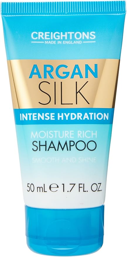 Creightons Argan Silk Intense Hydration Moisture Rich Shampoo 50ml Professionally formulated with Argan Oil from Morocco Replenishes Moisture for Strength Shine For all hair types - Image 1
