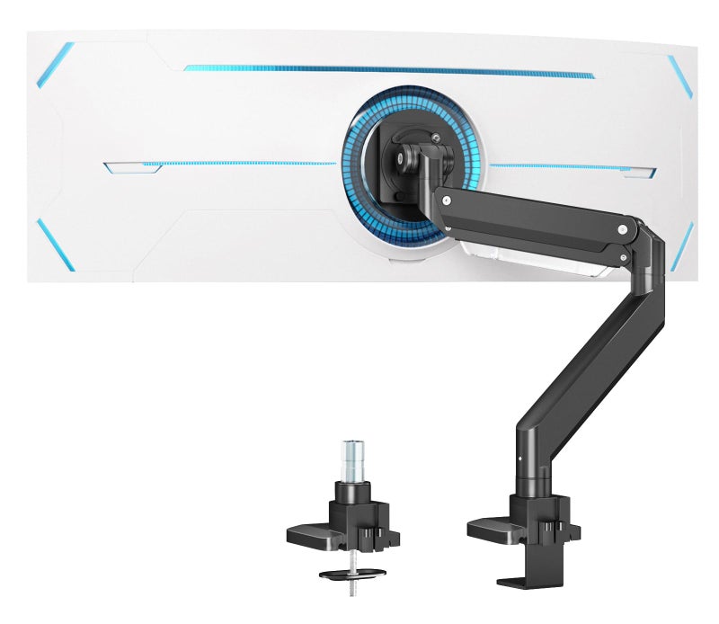 PUTORSEN حامل مكتب شاشة PUTORSEN لشاشات LED LCD من 17 إلى 49 بوصة، مصنوع من الألمنيوم الممتاز، دوار، قابل للإمالة، قابل لتعديل الارتفاع، ذراع واحدة، حامل شاشة VESA 75 x 75 - 100 x 100 مم، وزن 20 كجم - Image 1