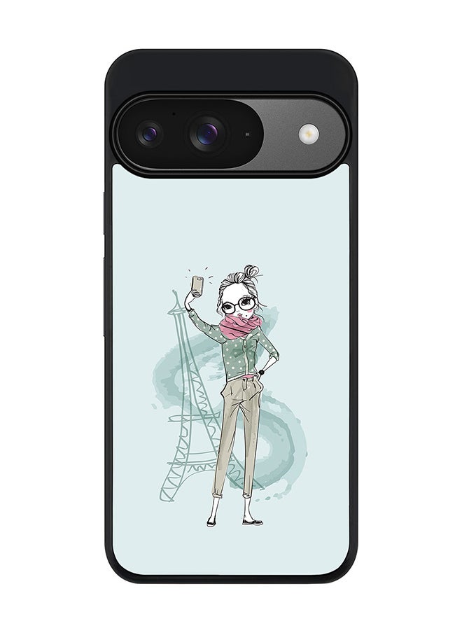 Stylizedd For Google Pixel 9 Case,Slim fit Camera Protection, Shockproof Thin Phone cover - Selfie by Eiffel  - Image 1