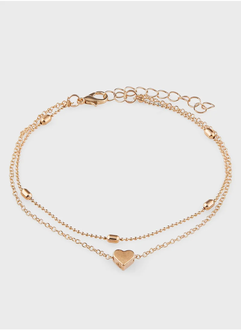 Ginger Heart Anklet