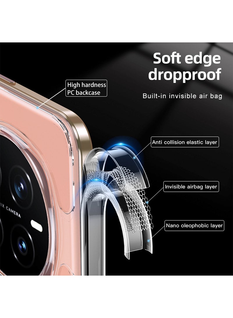 Aookay Compatible with Honor Magic 7 Pro Case Cover, Compatible with MagSafe, Compatible with Honor Magic 7 Pro 5G Airbag Anti-Drop Phone Case (Full Clear) - Image 3