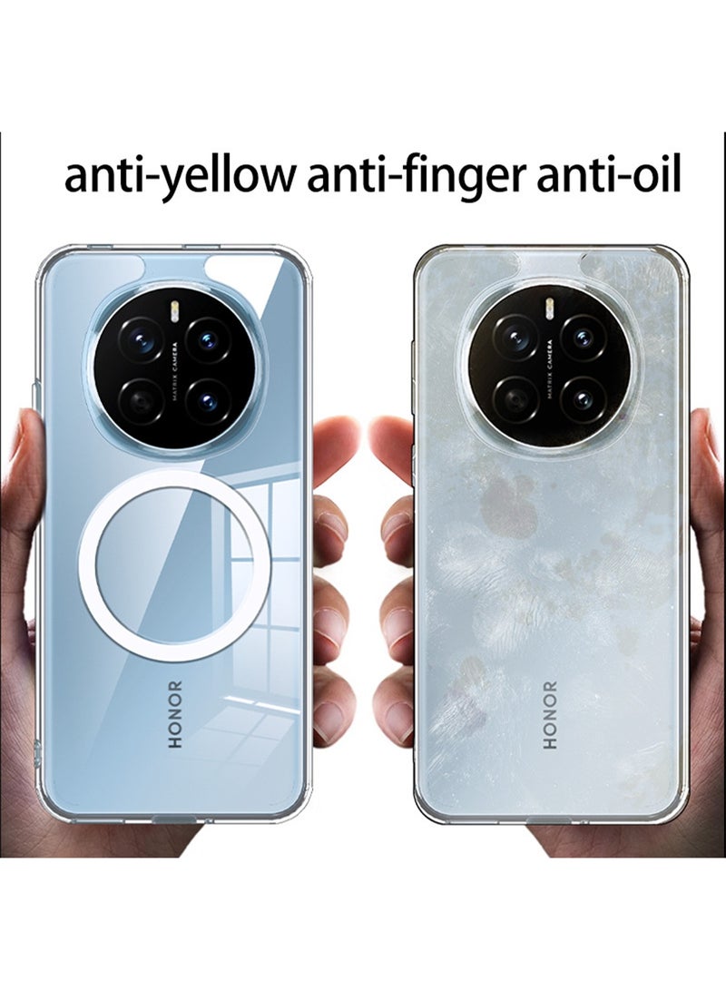 Aookay Compatible with Honor Magic 7 Pro Case Cover, Compatible with MagSafe, Compatible with Honor Magic 7 Pro 5G Airbag Anti-Drop Phone Case (Full Clear) - Image 4