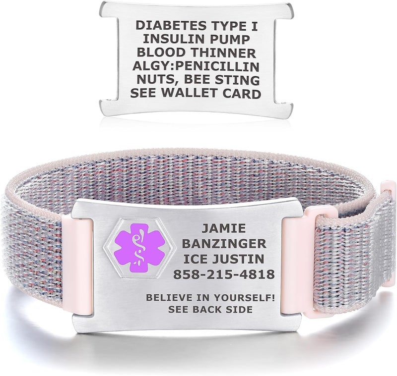 Divoti Custom Engraved Medical Alert ID Bracelet – Dual-Sided Wristband, Stainless Steel – Durable & Rust Free – Adjustable & Trim-to-Fit – Emergency Medical Info Band for Men & Women - Image 1