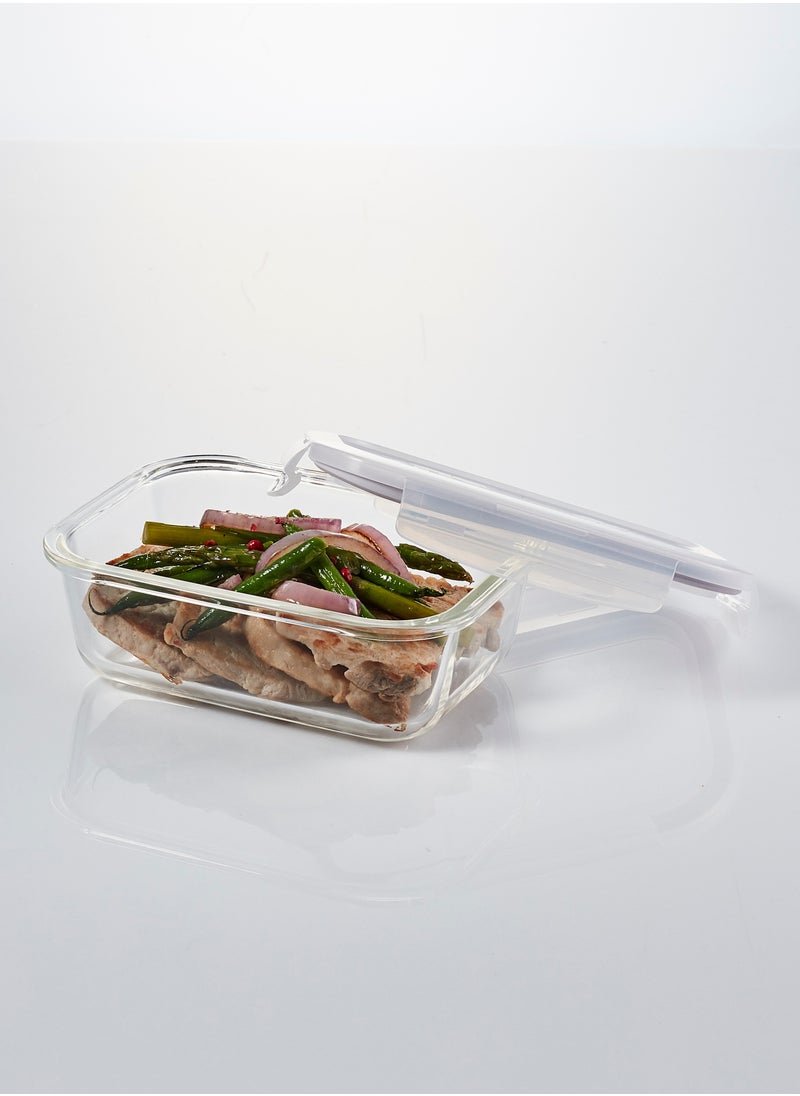 LOCK & LOCK LocknLock 430ml Oven-Safe Borosilicate Glass Rectangular Container with Airtight Lid - Microwave, Freezer, and Dishwasher Safe  - Image 3