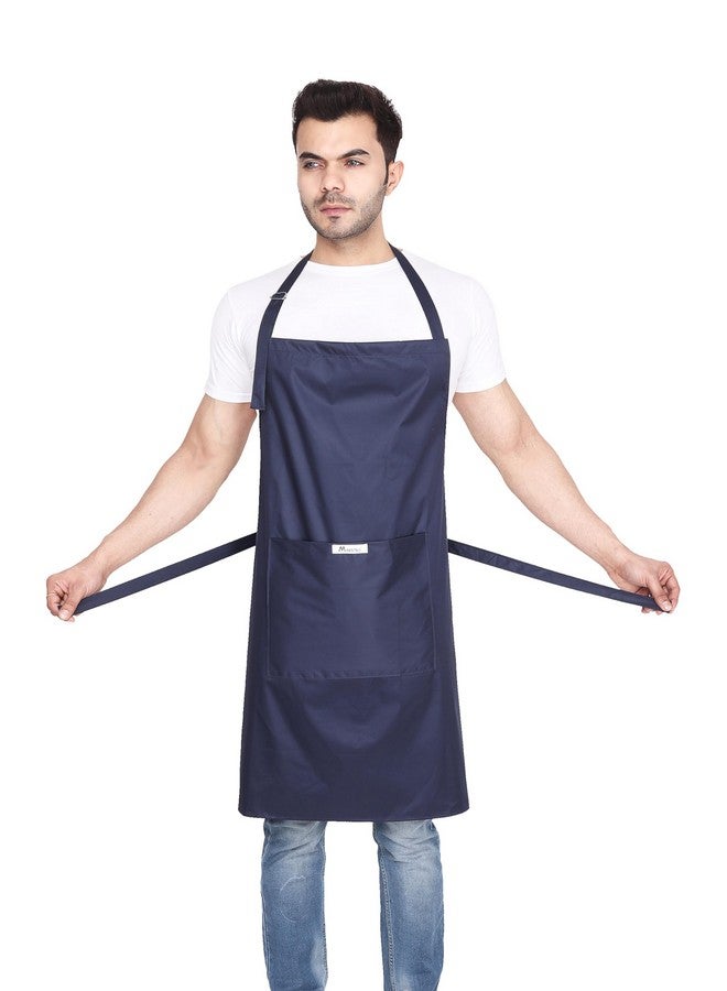 MAKSTILE مئزر مائي من MAKSTILE لغسل الصحون، الطهي، تربية الكلاب، البستنة، غسيل السيارات، العمل في المختبر، المطاعم والاستخدام الصناعي | للجنسين | اللون - أزرق داكن | عبوة من 2 - Image 4