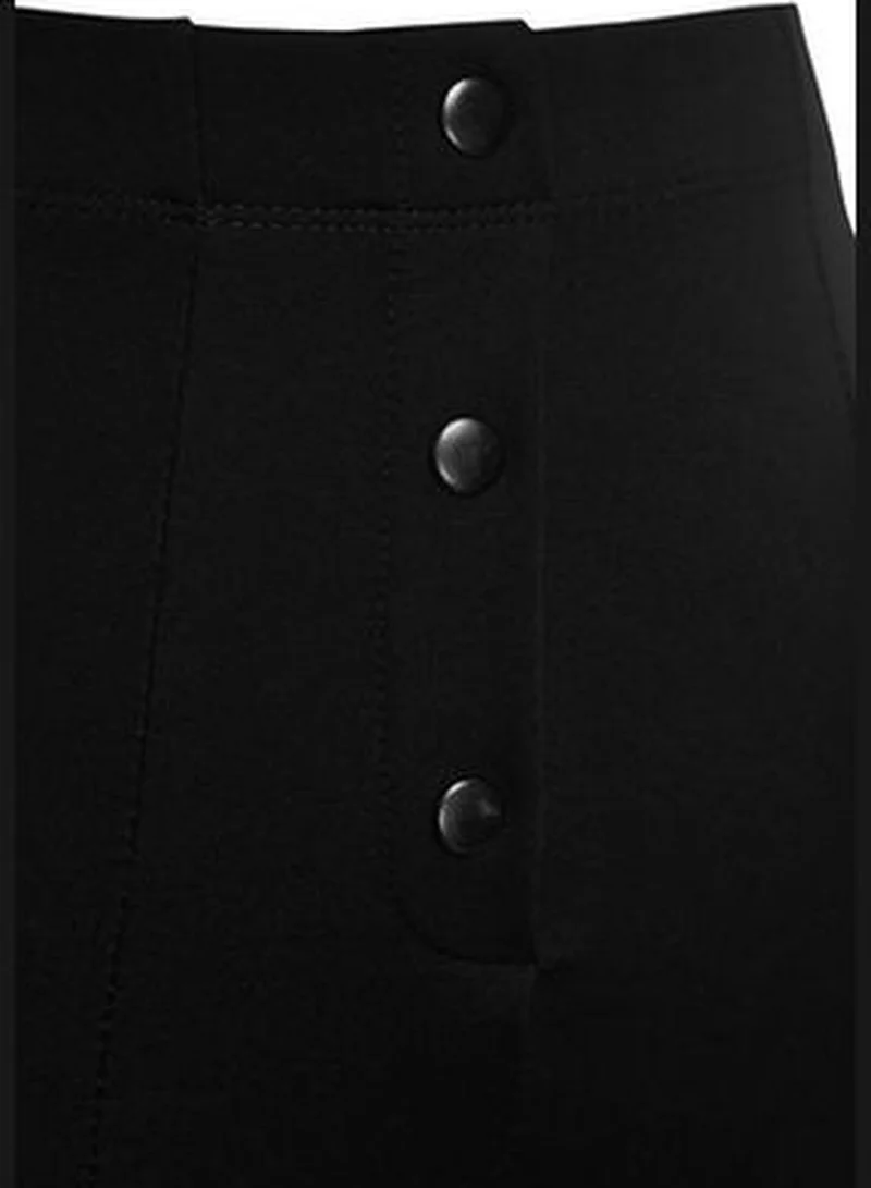 trendyol Black High Waist Knitted Leggings With Firming/Contouring Buttons TWOAW24TA00014