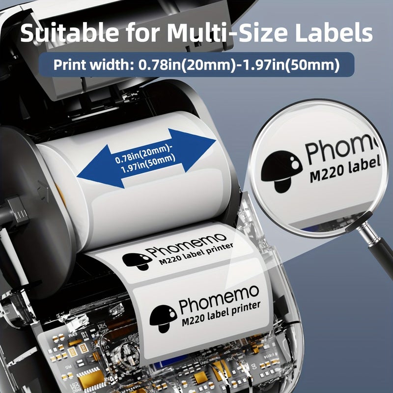 Purple Thermal Label Maker 20 80mm for Home Business Phone PC - Image 4