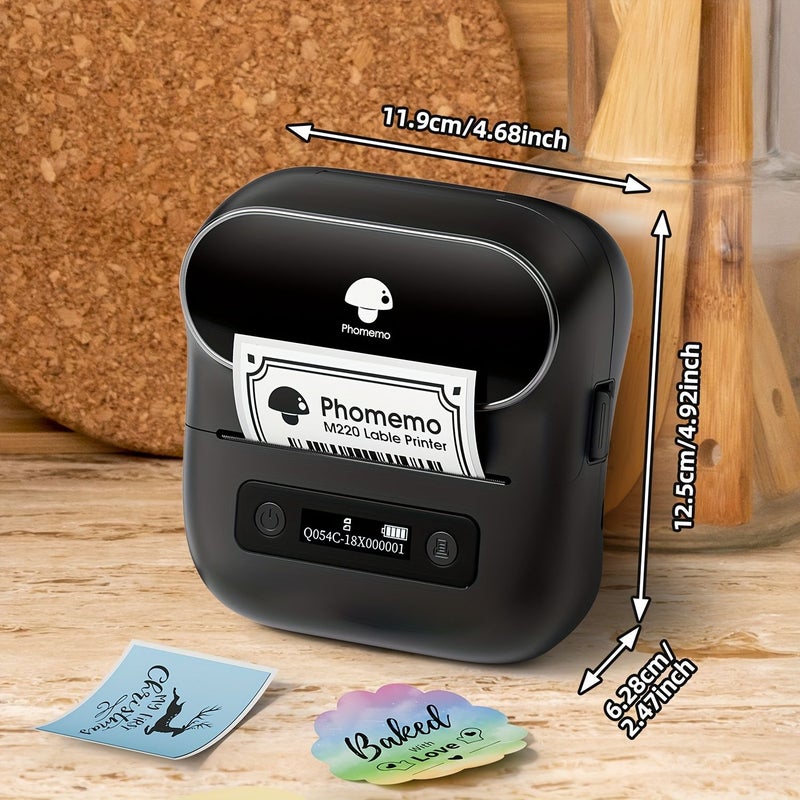 Purple Thermal Label Maker 20 80mm for Home Business Phone PC - Image 2