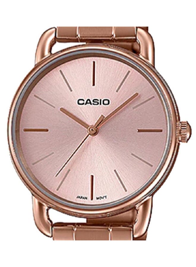CASIO ساعة يد تناظرية من الفولاذ المقاوم للصدأ LTP-E412PG-4ADF - Image 3