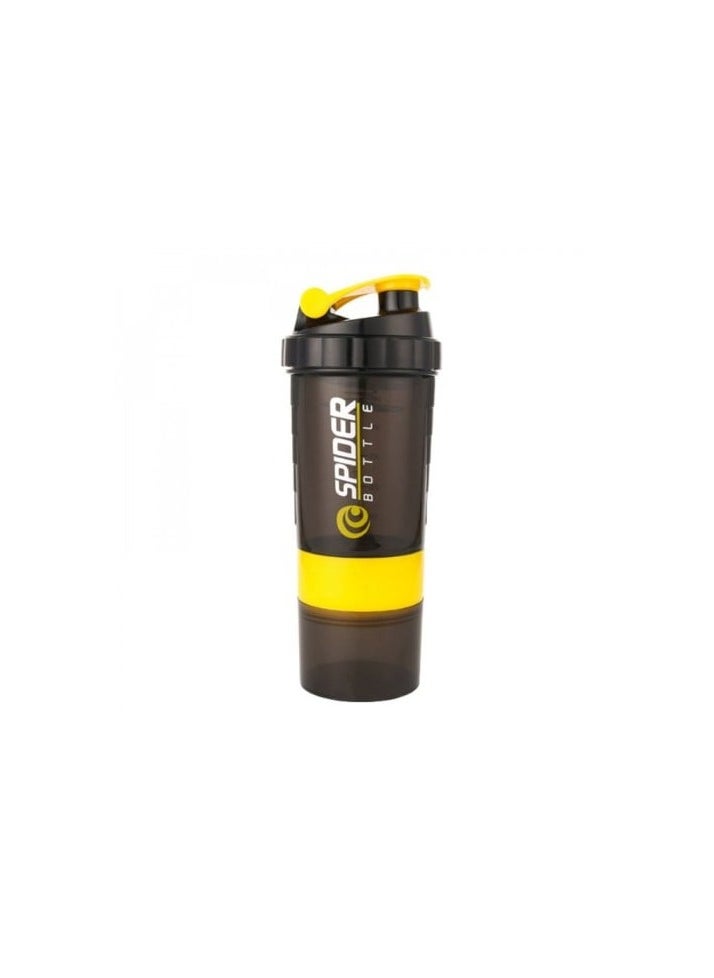 Generic - Spider shaker bottle yellow 500ml for gym, school and car - Image 1