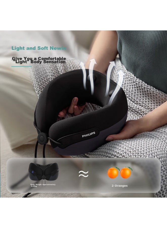Philips Neck Massager, U-Shaped Neck Massager, Nap Massage Pillow, Neck Support, Heat Therapy, Vibration Massage, Gift For Boyfriend, Girlfriend, Parents, Birthday Present, Ppm3106N - Image 4