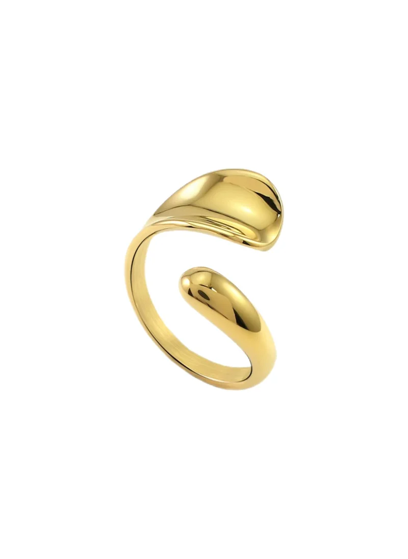 Adjustable leaves statement ring