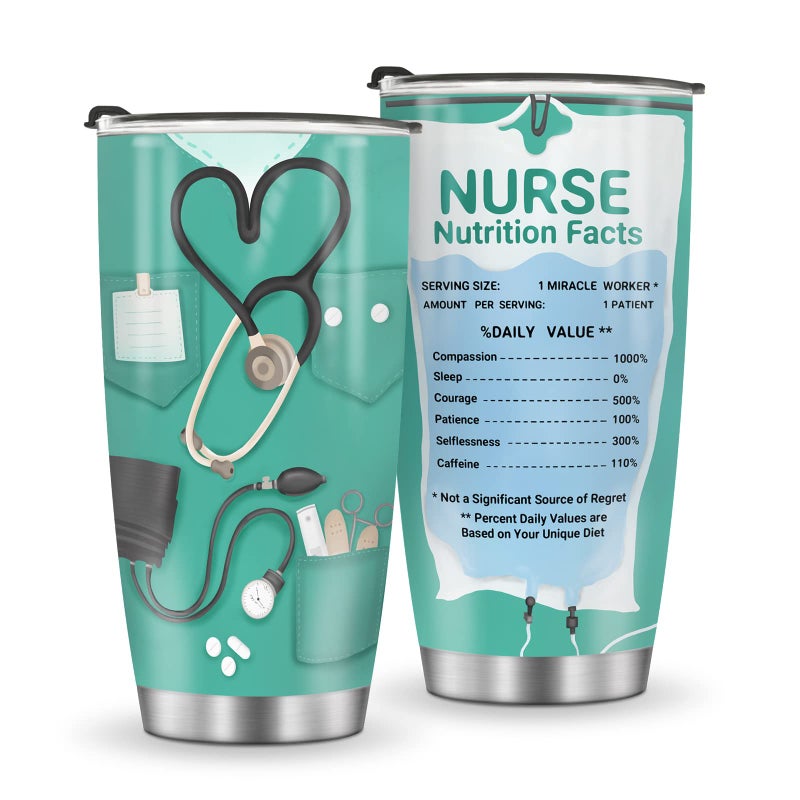 Jekeno Mug Tumbler Gifts for Nurse Nurses Week Gifts for Women Girls Mom Wife Nurse Practitioner Appreciation Birthday Gift Nursing School Graduation Accessories 20oz Stainless Steel Coffee Cup