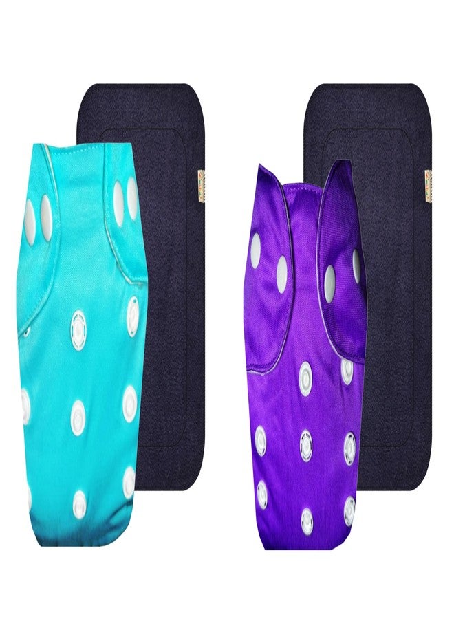 Dumbledo Lite Cloth Diaper with Gray Insert (Pack of 2) | Soft & Gentle | Reusable & Washable | Travel Friendly | Ideal for Toddlers | 3 Months - 2 Years | Unisex Baby - Image 1