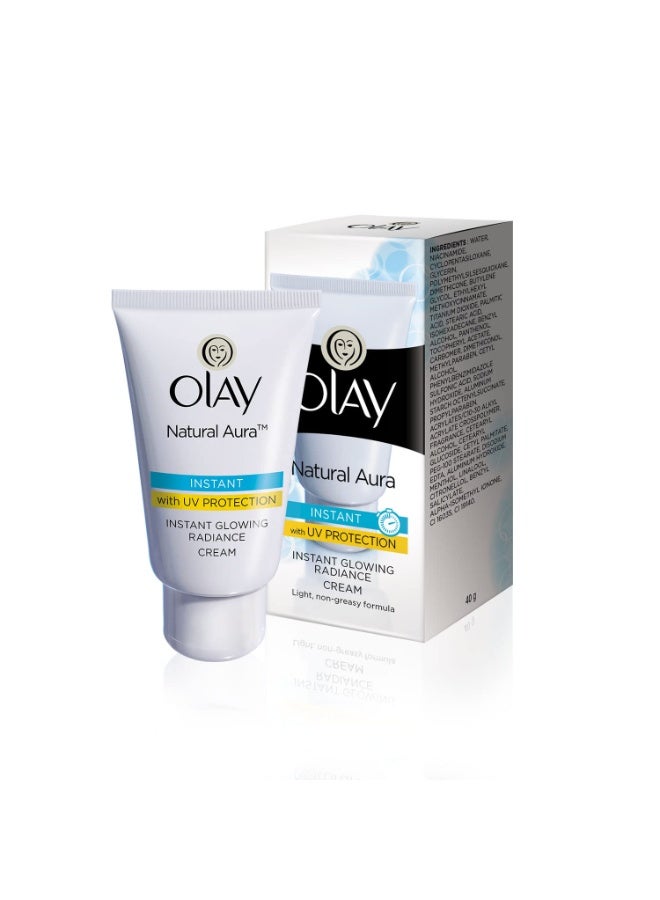 Olay Cream Natural Aura Vitamin B3, Pro B5, E With Uv Protection,40 Gm - Image 1