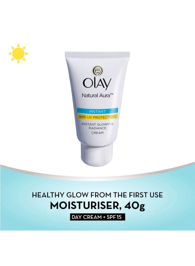 Olay Cream Natural Aura Vitamin B3, Pro B5, E With Uv Protection,40 Gm - Image 2