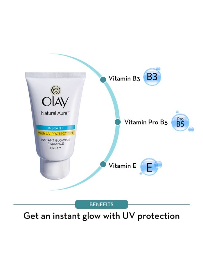 Olay Cream Natural Aura Vitamin B3, Pro B5, E With Uv Protection,40 Gm - Image 4