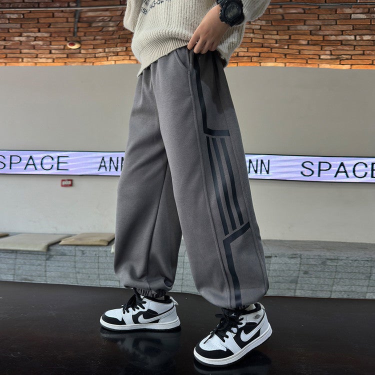 Boys' Casual Pants For Autumn 2025, New Style, Boys' Jogger Pants For Older Children, Autumn Children'S Pants - Image 1