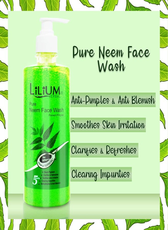 Lilium Herbal Fruit & Neem Daily Face Wash, 500ml Each | Enriched With Neem Extract & Vitamin E For Normal To Oily Skin, Cruelty Free Pack Of 2 - Image 5