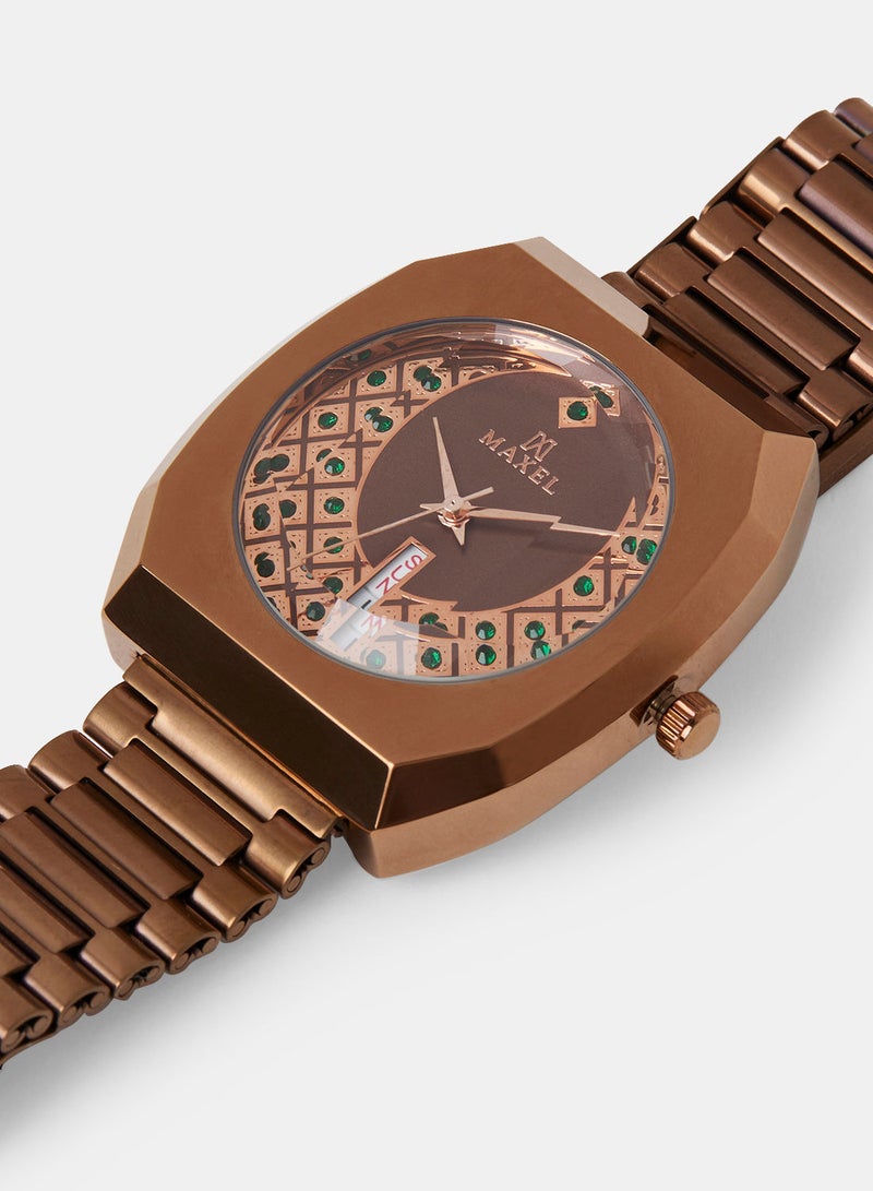 Maxel ساعة يد أنالوج للرجال سنتريكس نيو ديستار MX541 - 38 مم - Image 3