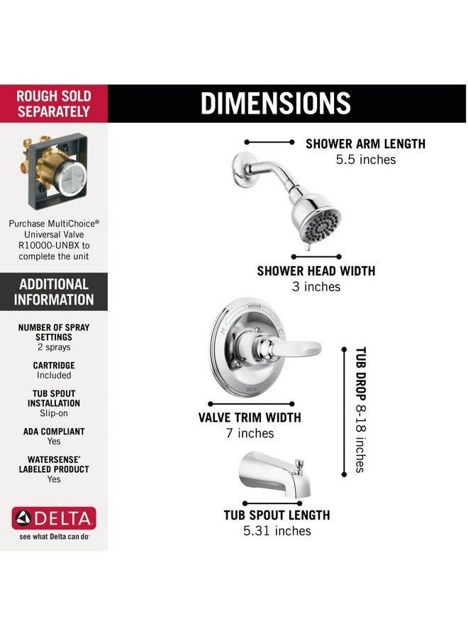 Delta Foundations Monitor 13 Series Tub & Shower Trim - Image 3