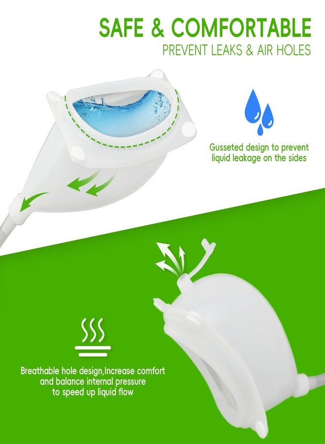 Yiisin External Condom Catheter for Elderly Men Age 80,Portable Reusable Wearable Silicone Urinals,Secure Comfortable Fit,with 3 Catheters Drainage Bags,Overnight Incontinence Urinal Solution - Image 4