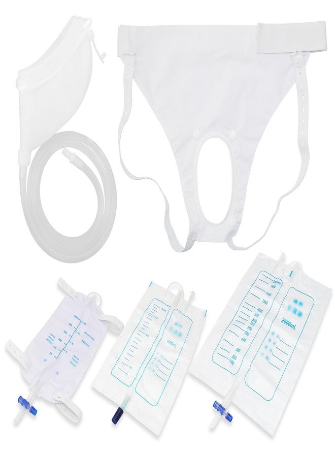 Yiisin External Condom Catheter for Elderly Men Age 80,Portable Reusable Wearable Silicone Urinals,Secure Comfortable Fit,with 3 Catheters Drainage Bags,Overnight Incontinence Urinal Solution - Image 2