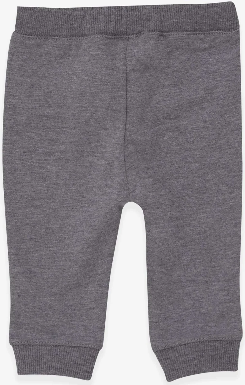 Breeze Baby Boy Sweatpants Text Printed Gray Melange (9 Months-3 Years)