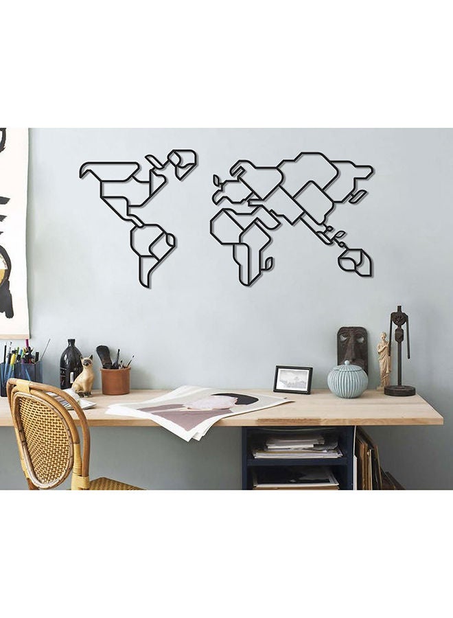 Geometric World Map Wall Decor - Image 1