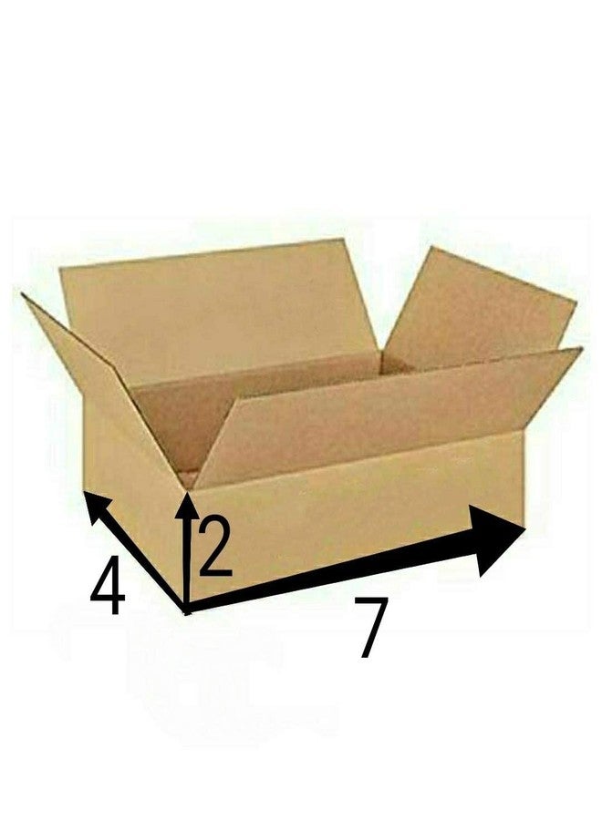 Powerlon® 3 Ply Brown Corrugated Cardboard Box_Packing box Size: 7X4X2 Length 7 inch Width 4 inch Height 2 inch Shipping box Courier Box (Pack of 100) - Image 2