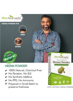 ATTAR AYURVEDA Attar Ayurveda Natural Henna powder for hair Colour and Growth (200 gm)  - Image 3